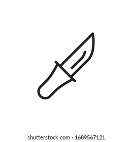 Einfaches Messerliniensymbol. Piktogramm anheben. Vektorillustration einzeln auf weißem Hintergrund. Qualitätszeichen von Premium. Vektorillustration-Zeichen für mobile App und Webseiten.