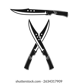 simple knife vector design. knife silhouette design