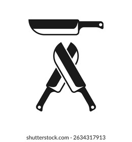 simple knife vector design. knife silhouette design