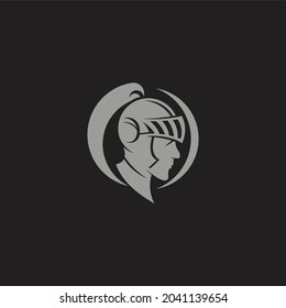 Simple Knight Head Logo. Vector Illustration For Business Logo Or Icon