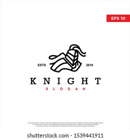simple knight logo. geometric icon, modern template design