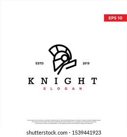 simple knight logo. geometric icon, modern template design
