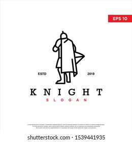 simple knight logo. geometric icon, modern template design