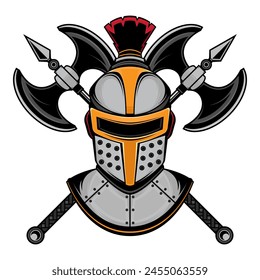 simple knight logo, vector EPS 10