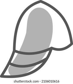 Sencillos cascos de caballeros, ilustración, vector sobre un fondo blanco.