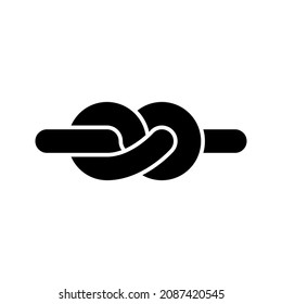 simple knot rope vector icon isolated on white background
