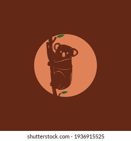 simple koala logo icon designs vector