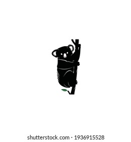 simple koala logo icon designs vector