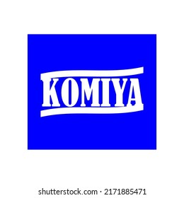 Simple vector de texto KOMIYA, para el diseño libre del logo.