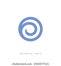 logotipo simples de rotação de círculo koru vortex