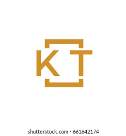 Simple KT initial Logo designs template vector illustration