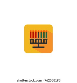 simple kwanzaa symbols with flat design