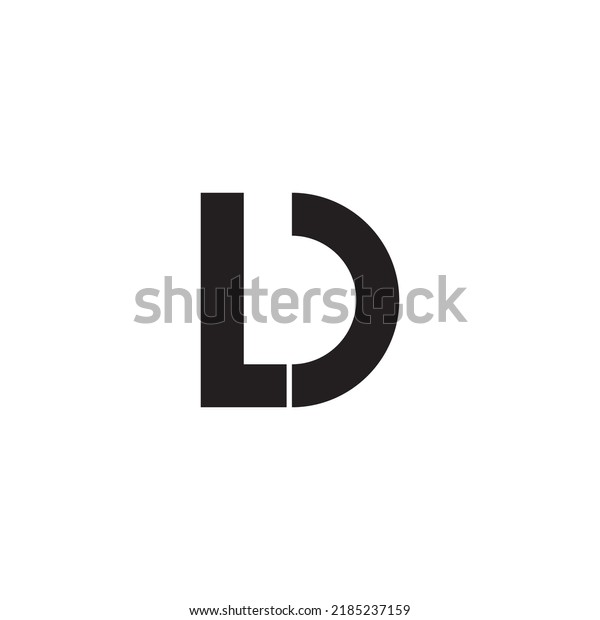 Simple L D Letters Black Logo Stock Vector (Royalty Free) 2185237159 ...