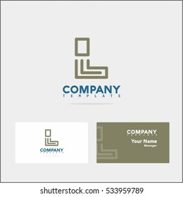 Simple L letter line logo. Modern logo with circuit board lines style. Vector design template elements for your application or corporate identity.
