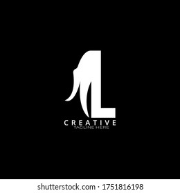 Simple L letter logo design. Vector EPS10.