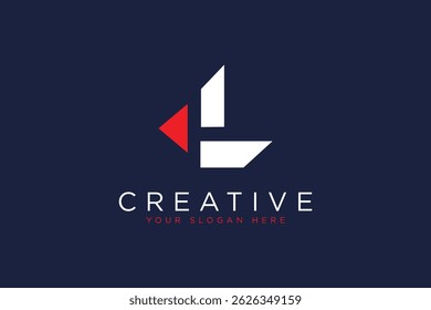 conceito de modelo de design de vetor de ícone de logotipo simples l play