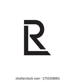 simple L R letter design vector