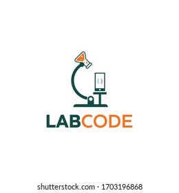 Simple Lab Code Smartphone Logo Design For Business