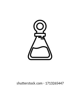 Diseño vectorial del logotipo de concepto de reacción de laboratorio simple