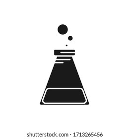 Simple  Lab Glass reaction  concept logo icon vector design