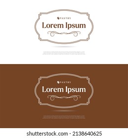 Simple Label Bakery Logo Badge Template, Organic Bread Shop Vector Design Inspiration. Retro Bakery Logo Design Bake and Pastry Homemade Badge Template