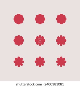 Simple label set. Modern graphic design element vector set. Geometric shape for banner.