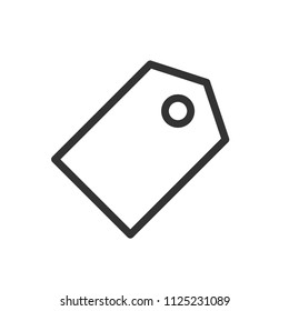 simple label tag icon with line style use for ui ux button interface web application, startup, website, editable stroke