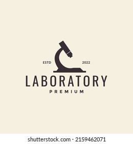 simple  laboratorium microscope logo design, vector graphic symbol icon illustration creative idea