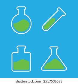 Simple laboratory bottle icon illustration