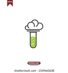 Simple laboratory icon technology logo vector design