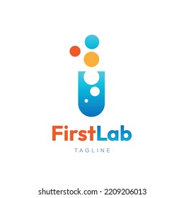 Simple Laboratory Logo Design Template