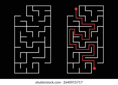 Simple Labyrinth Maze game with Answer