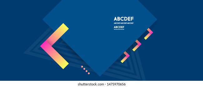 Simple laconic abstract blue background with lines, dots, gradients for text. Vector banner design