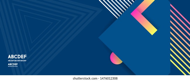 Simple laconic abstract blue background with lines, dots, gradients for text vector