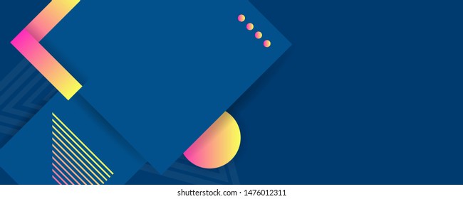 Simple laconic abstract blue background with lines, dots, gradients for text vector