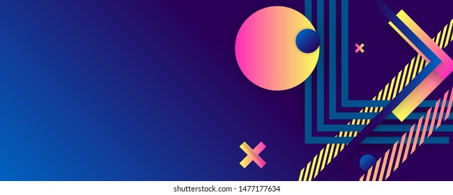 Simple laconic abstract blue background with lines, dots, gradients for text vector