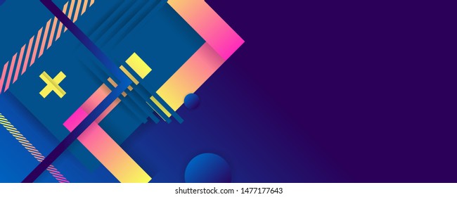 Simple laconic abstract blue background with lines, dots, gradients for text vector