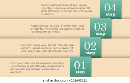 Simple ladder background for illustrating step by step concept. Placeholder on each stair. EPS10 vector.