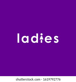 Simple Ladies Logo Design Inspiration . Ladies First Logo Design Inspiration . Ladies First Negative Space Logo Design