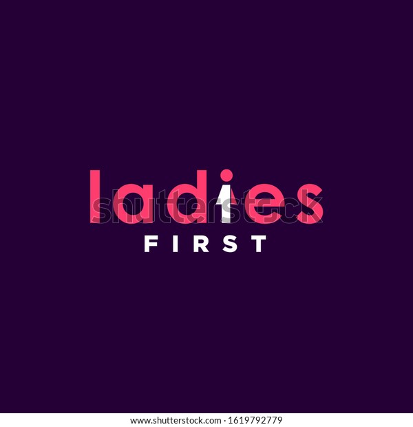 simple ladies logo design inspiration . ladies\
first logo design inspiration . ladies first negative space logo\
design
