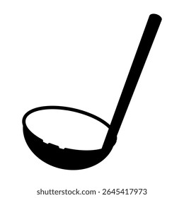 Simple ladle or soup spoon icon illustration