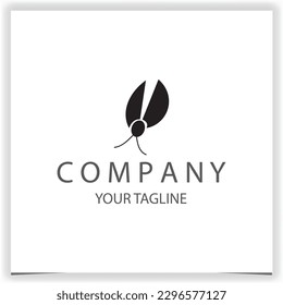 simple ladybug silhouette logo premium elegant template vector eps 10