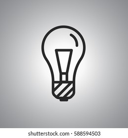 simple lamp icon on white background
