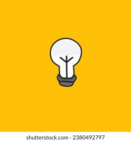 ilustración de lámpara simple, bombilla blanca, diseño creativo 