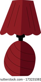 Simple lamp in red color