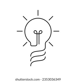 símbolo de lámpara simple. mínimo, delgado y limpio. utilizado para logotipo, signo, web, móvil e infografía