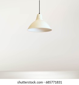 Simple Lamp with White Wall Background