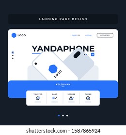 Simple landing page with awesome illustration flat colorful