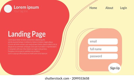 simple landing page and suitable for the community and writers