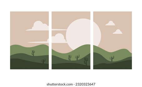 a simple landscape background is good for wall decoration